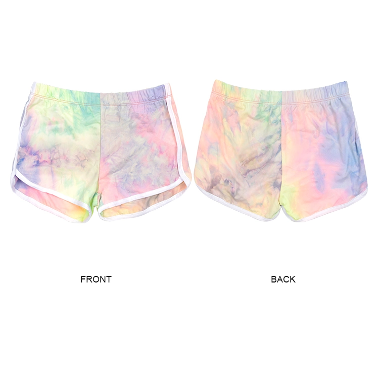 Tie Dye Sports Shorts Summer Elastic Drawstring Patchwork Soft Women Animal Print Shorts for Girls Female Lady Casual Slim Hot S