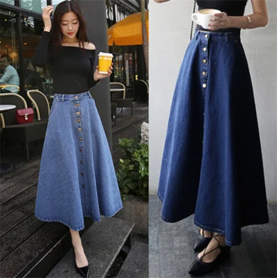 Wholesale Latest Dress Design Girls Women High Waist Maxi Long Skirts