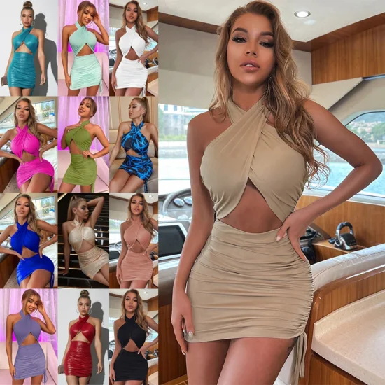 China Manufacturer Wholesale Custom Made Mini Ropa Vestidos De Mujer Party Sexy Evening Night Clothing Bandage Ladies Fashion Apparel New Design Women Dress